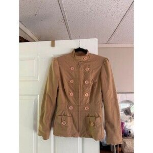 Vintage BEBE tan military jacket
